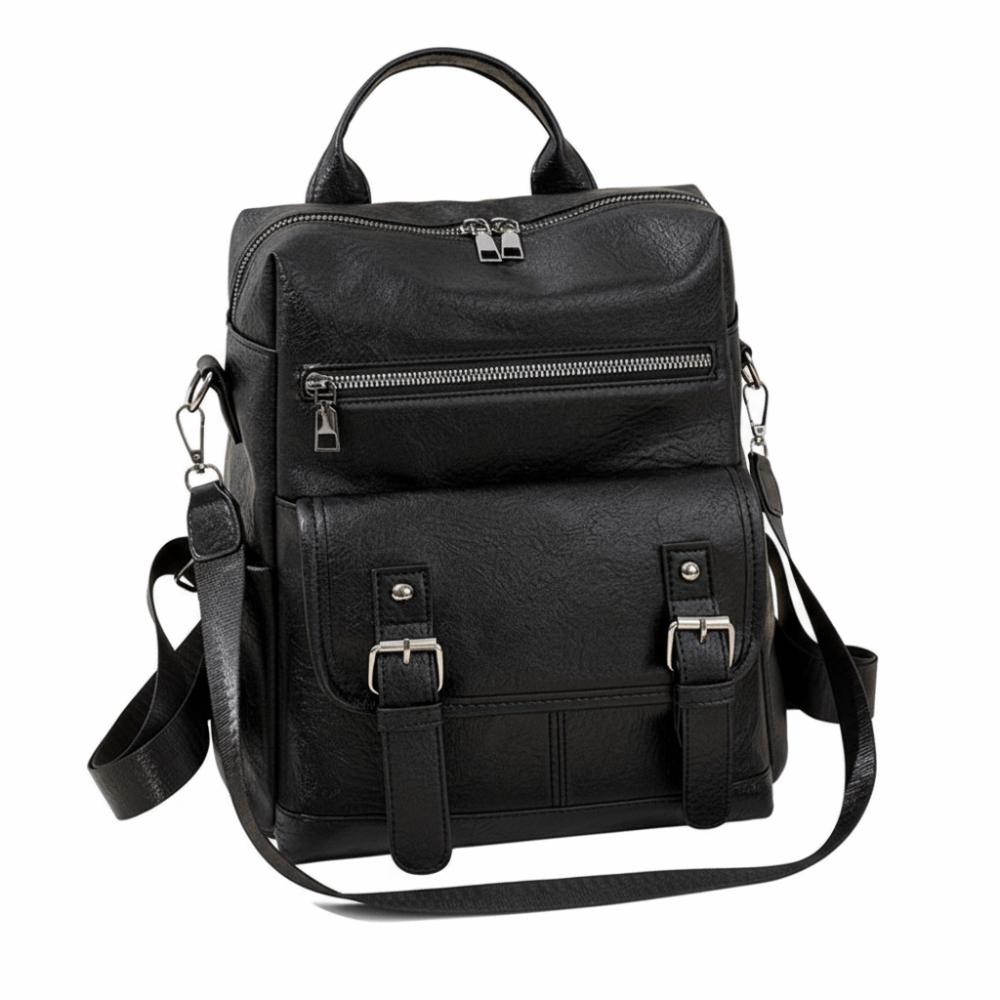 Multifunctional Student School Bag PU Peather Mommy Shoulder Bag Vintage Student Backpack  Women