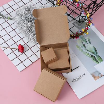 10Pcs Brown Kraft Paper Aircraft Gift Boxes Blank Handmade Soap Packing Box