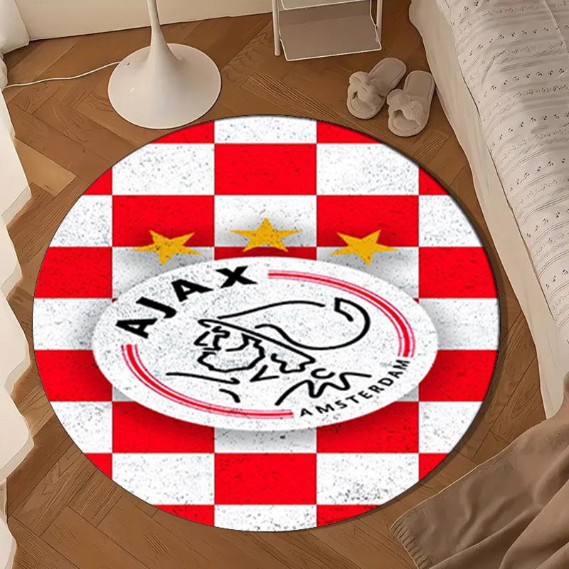 AFC Ajax Emblem Design Round mat, Anti-slip Circle Carpet Chair rug For livingroom,Bedroom, doormat home decor Gift Christmas Gifts