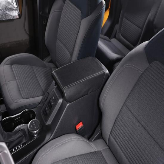 For Ford Bronco -2025 Car Armrest Box Cover Storage Bag Cushion Pad Black