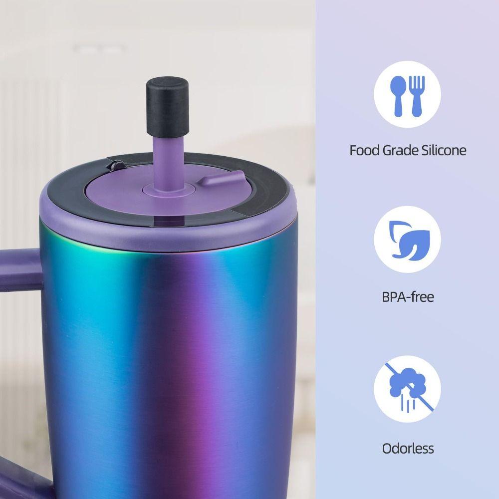 1/2Pcs Silicone Magnetic Straw Cap Dustproof Colorful Straw Cover Leakproof 3D for Brumate Era/Resa Tumblers