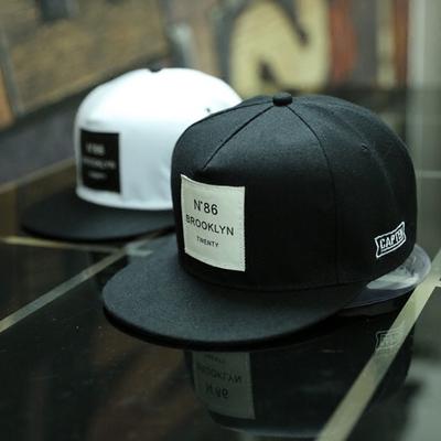 Men Womens BROOKLYN Letters Solid Color Patch Baseball Cap Hip Hop Caps Leather Sun Hat Snapback Hat