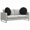 Seat Cushion 2 pcs Black Ø60 x 21 cm Velvet