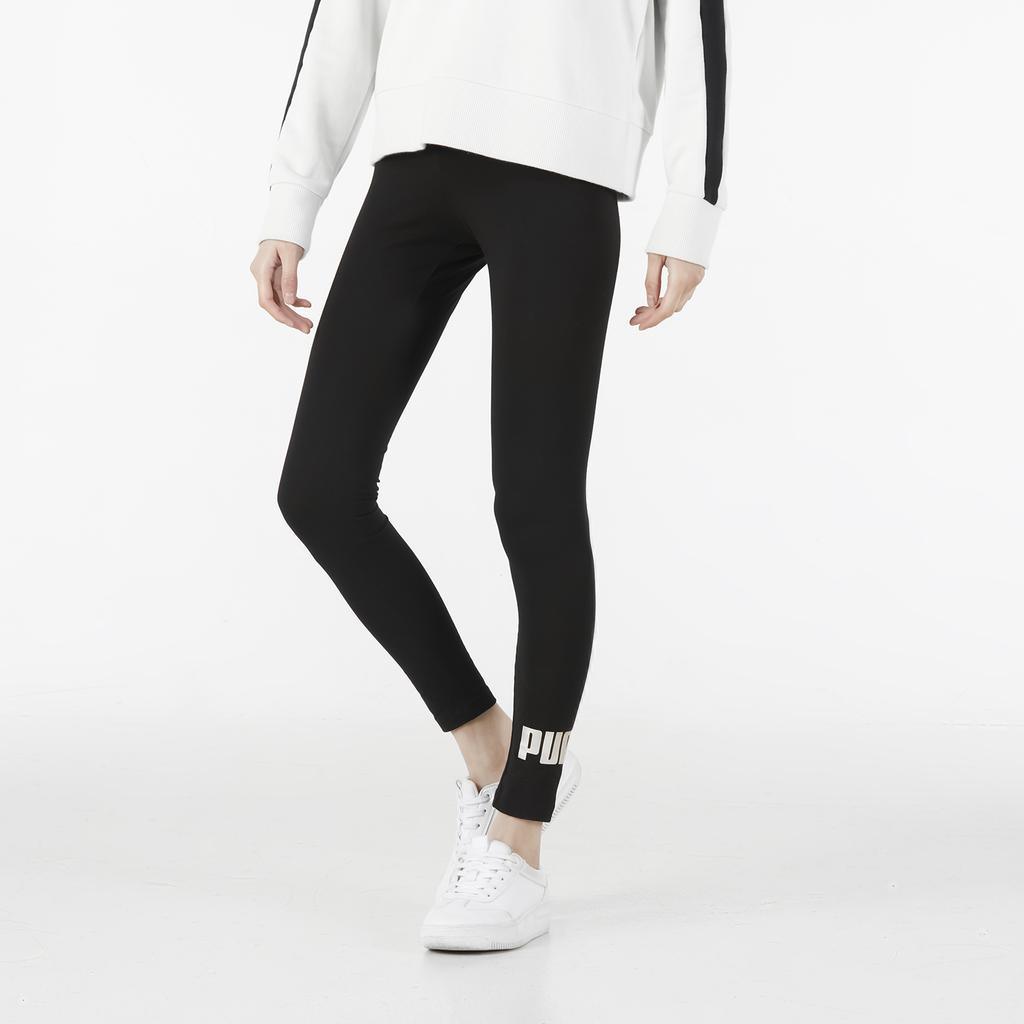 PUMA Ess Leggings Sport Casual Fitness Pants Women Bottoms Black 670944-01
