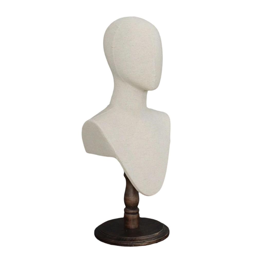 Display Model Head Mannequin Hat Stand Adjustable Height for Jewelry