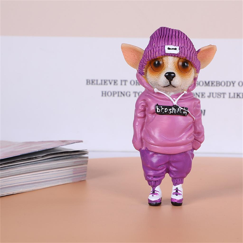 Süße modische Mogwai handgefertigte Puppen Chihuahua SharPei Hund Status Home Decor Figur Zubehör Dekore