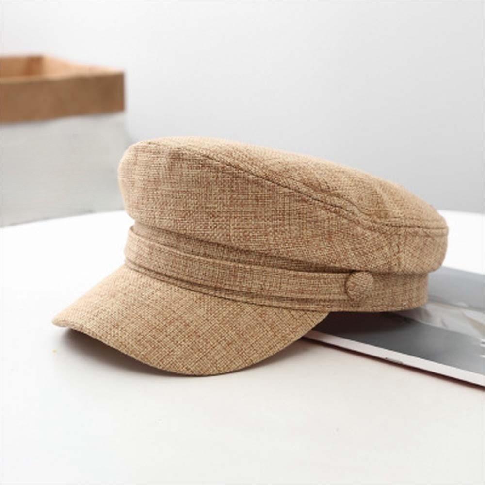 Retro Damen Baretts Baumwolle Leinen Damen Flache Kappe Atmungsaktiv Mode Achteckige Kappe Reisen