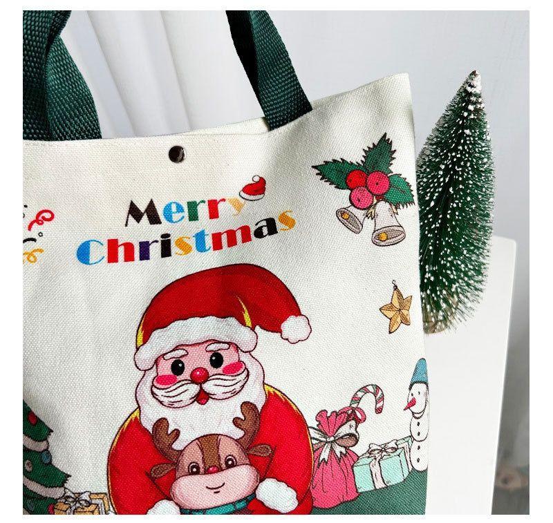 1/2pcs Christmas Theme Gift Bag,Gift Pouch,Christmas Eve Tote Bag,Candy Handbag,Suitable for Christmas Gift,Daily Shopping