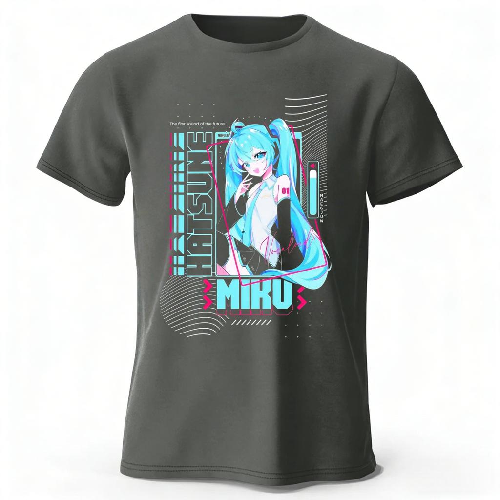 Japanese Virtual Idol Hatsune Miku High Quality Cotton Tshirt for MenWomen Daily Fashion Casual Comfort Large Short Sleeve