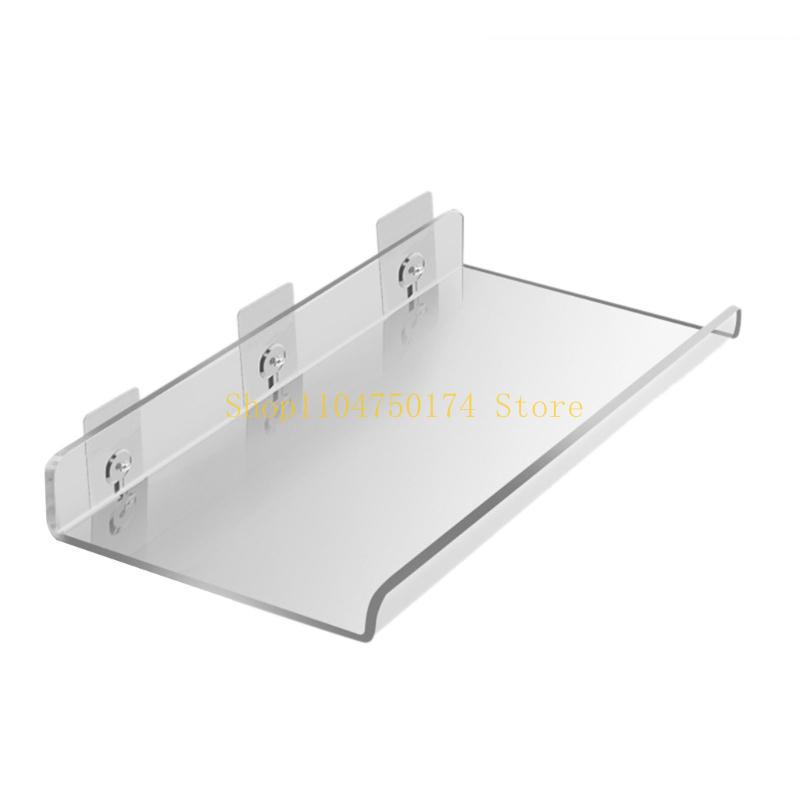 Acrylic Storage Rack Wall Mounted Organizer Clear Floating Display Shelf No Punching Organization for Bathroom Kitchen top sale