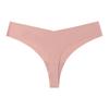 European and American large-size underwear one-piece seamless nude feeling sexy low-waist breathable quick-drying thong female tback