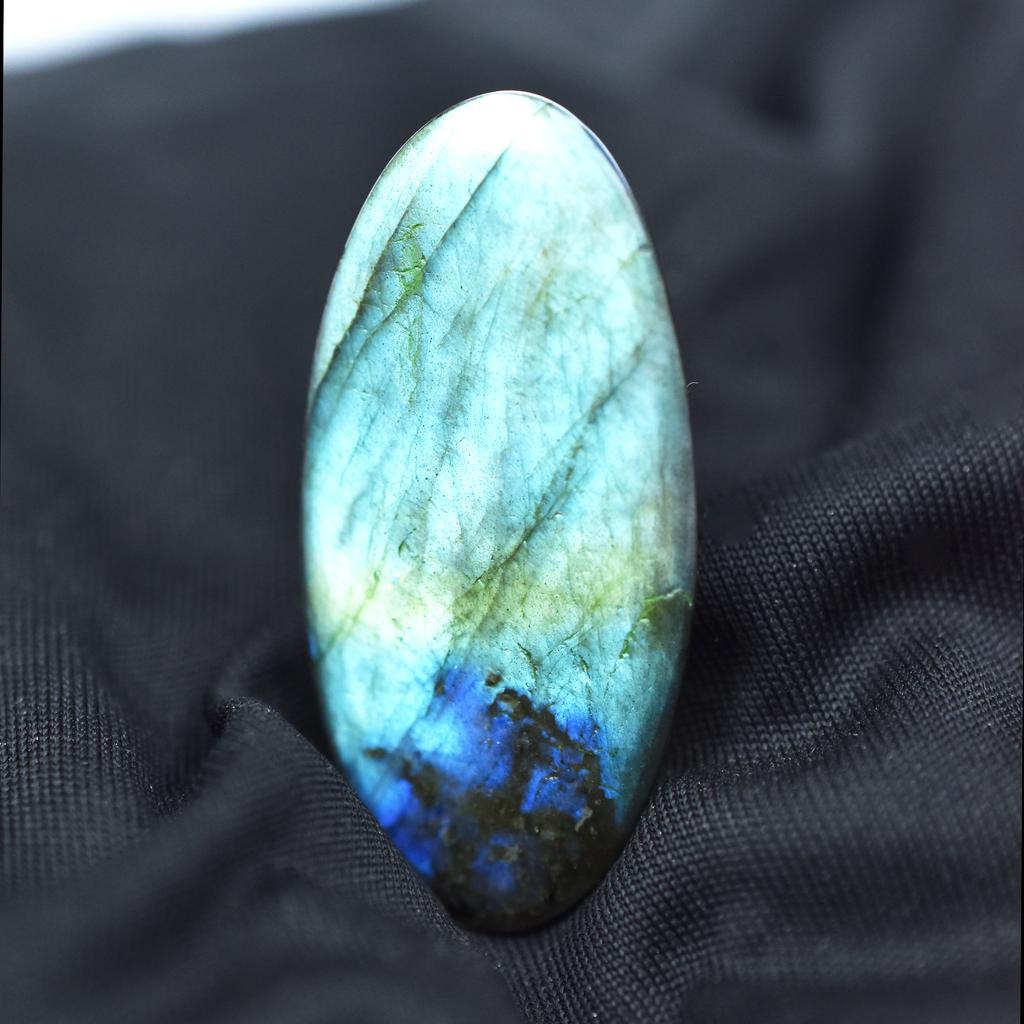 Natural Labradorite Loose Gemstone 77.05 Ct Oval Shape for Jewelry Making and Gem Collections