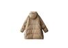 Women's Mid-Length Hooded Patchwork Pendant Down Jacket - Plus Size, Loose Fit, White Duck Down, Autumn/Winter Style