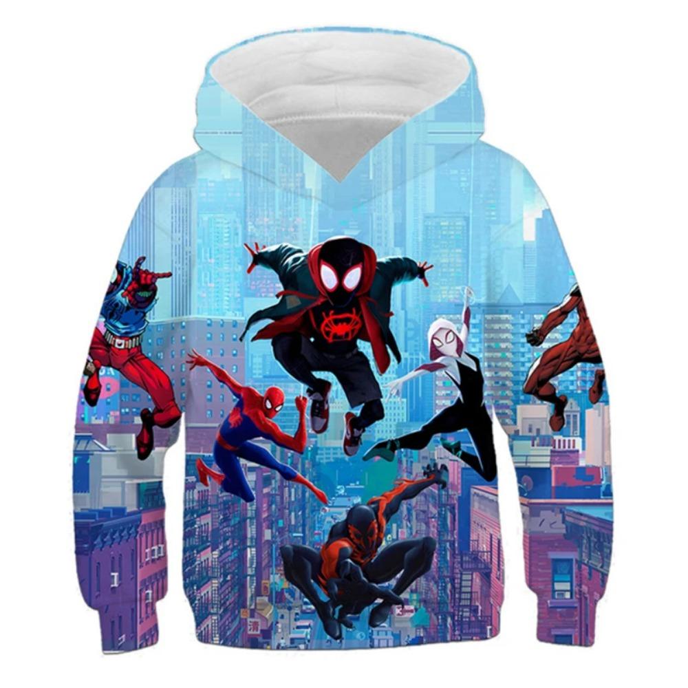Boys Spring Marvel Hoodie Avengers Spider-Man 3D Print Baby Boy Clothes Breathable Kids Sportswear Hooded