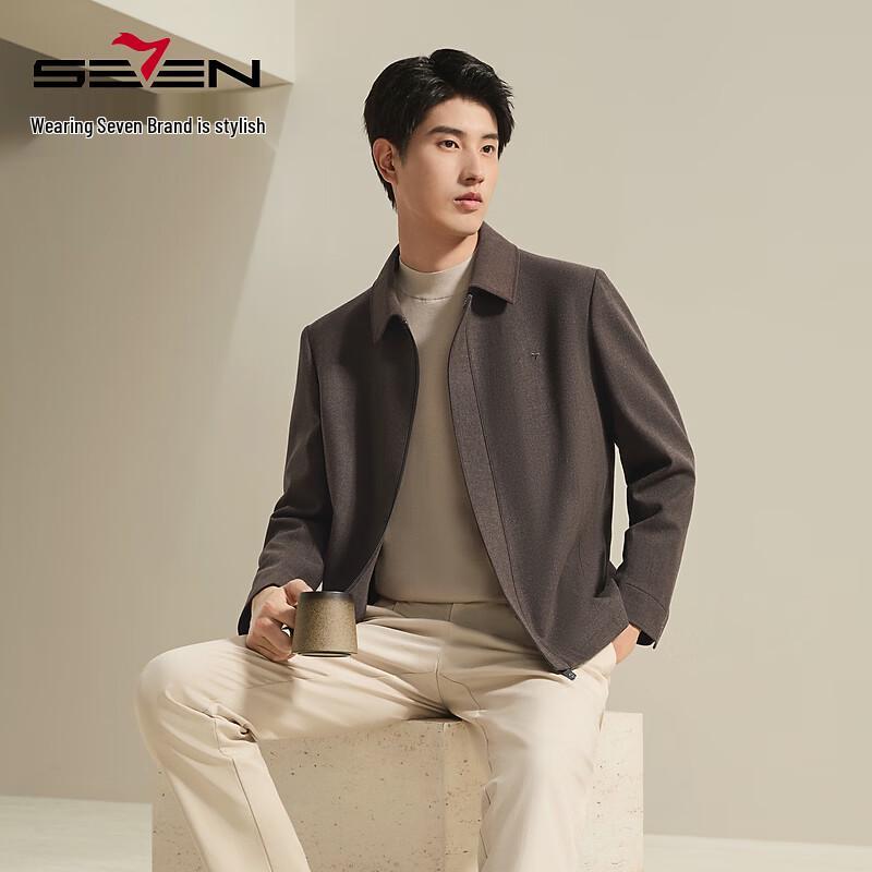 SEVEN Men's Wool Blend Business Casual Jacket