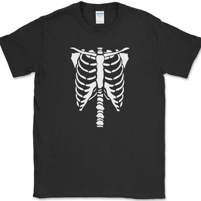 Skelett Kostüm T-Shirt XL Druck Halloween Kostüm Neuheit Tee