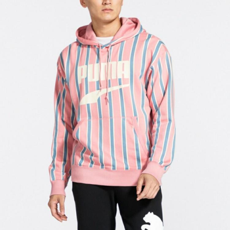 Puma Living Series Downtown PO Graphic Hoody Pink Red Men's 596004-14