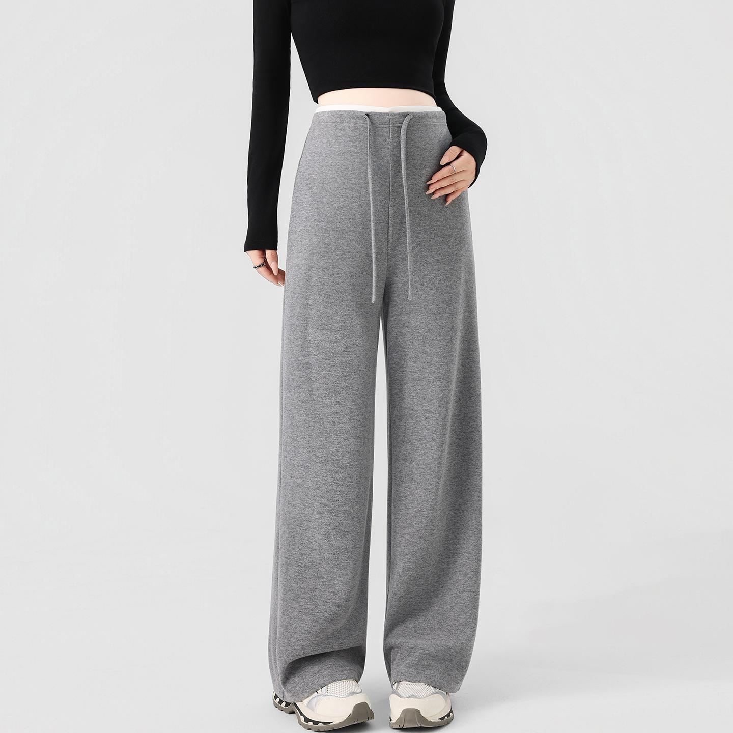 

Maternity Wide-Leg Casual Pants with Adjustable Waistband – Spring/Autumn 2026 2XL світло-сірий колір