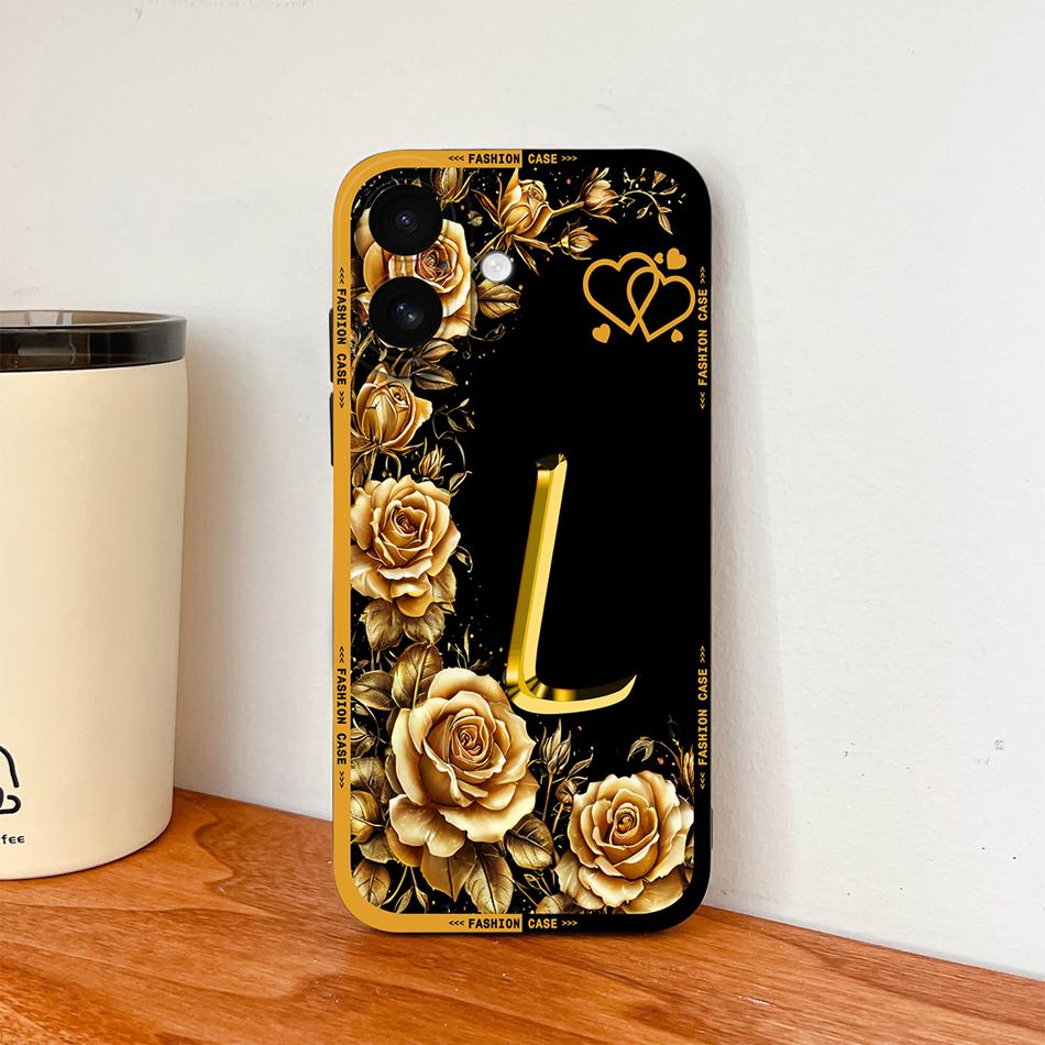 For iPhone 17 Pro Max 17 Air Phone Cover Flower Name Letters High Quality Case For iPhone17 Soft Silicone Shockproof Housing