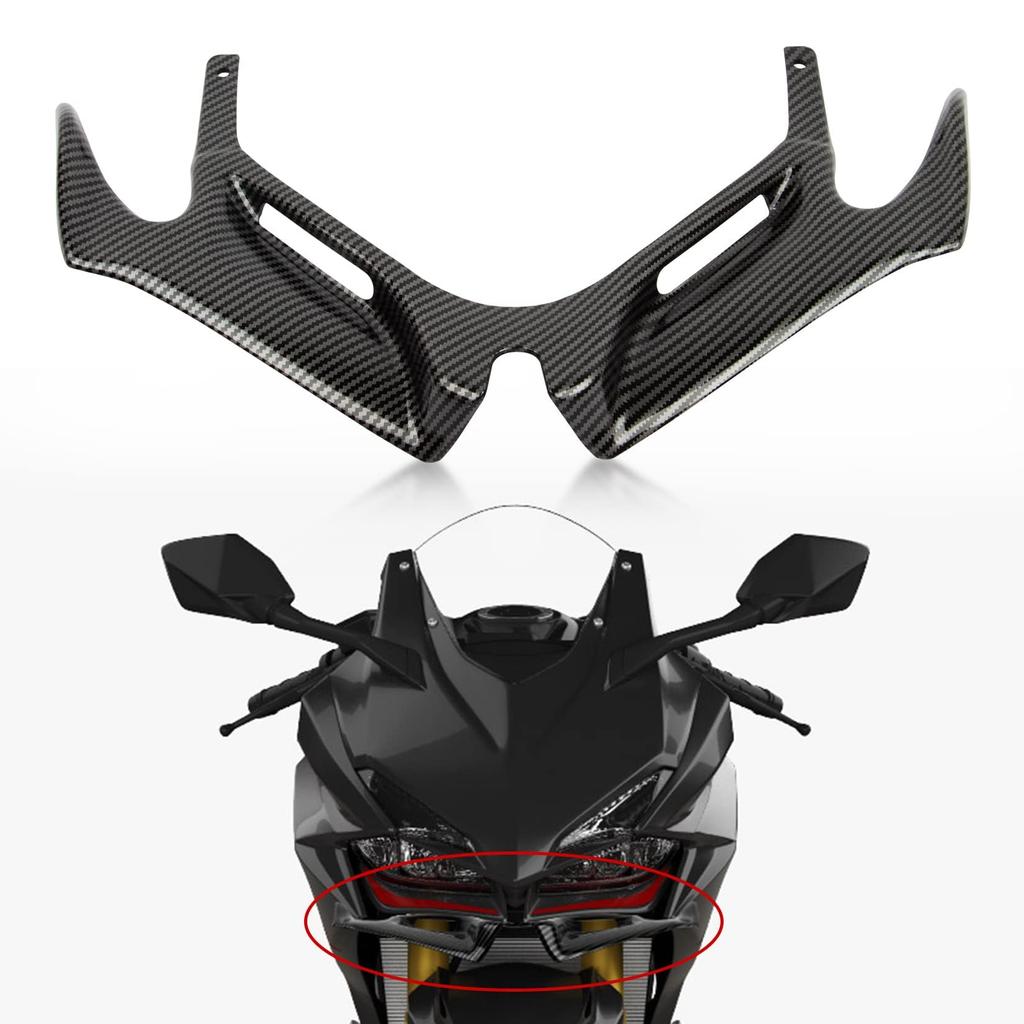 CBR Front Fairing, Front Windscreen Panel, Fairing Winglet Wind Fin Spoiler Trim Cover for Honda CBR 250RR 2017 2018 2019 2020 2021 2022 2023 2024