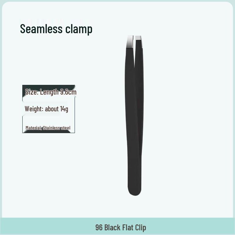 Stainless Steel Eyebrow and Beard Tweezers - Flat  Slant Tip for Precision Hair Removal