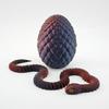 Yousheng 3D Printed Snake Toy Articulated Snake Ornament Egg with Snake Inside Flexible Snake Fidget Toy for Desk Decoration Stress Relief