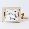 Wooden Science Experiment Toy Assembly Science Handmade Craft Hand Cranked Animation  Birthday Gift