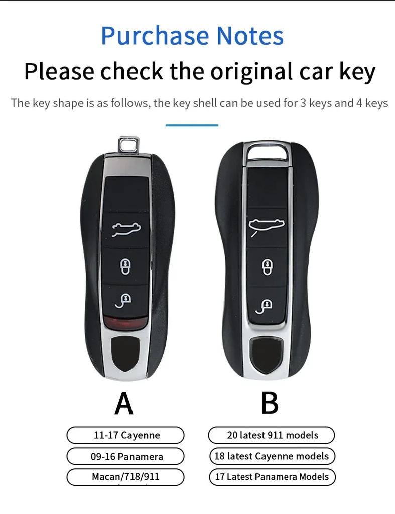 For Porsche Macan Modified Key Case 718 Cayenne Key Case Panamera Key Chain 911 Car Accessories