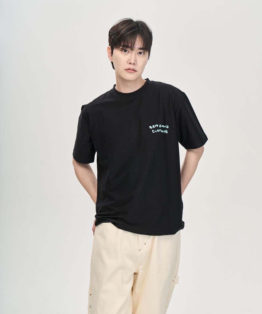 BEN DAVIS Cooling Flower T-Shirt Black