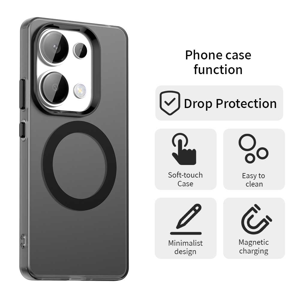 For Poco M6 Pro / M6 4G Case Magsafe Wireless Charging Case For Xiaomi PocoM6 M6Pro Poko Little M6 Pro M 6 Magnetic Candy Cover