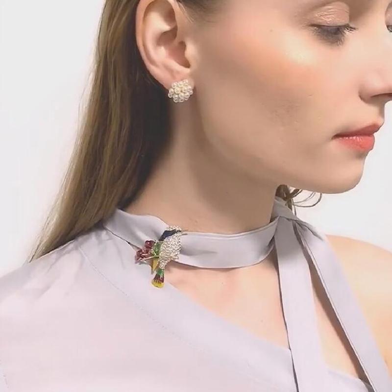 Fashion Temperament Colorful Birds Enamel Brooches Creative Cute Corsage For Women Girls Delicate Clothing Accessories Gifts