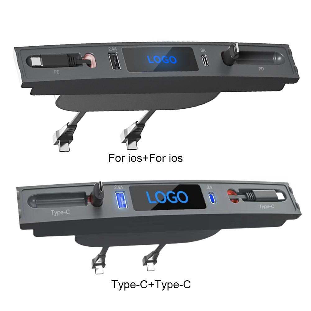 Shunt Hub Extension Dual USB Docking Station 27W PD USB Centre Console Adapter Digital Display Plug and Play for Tesla Model 3 Y