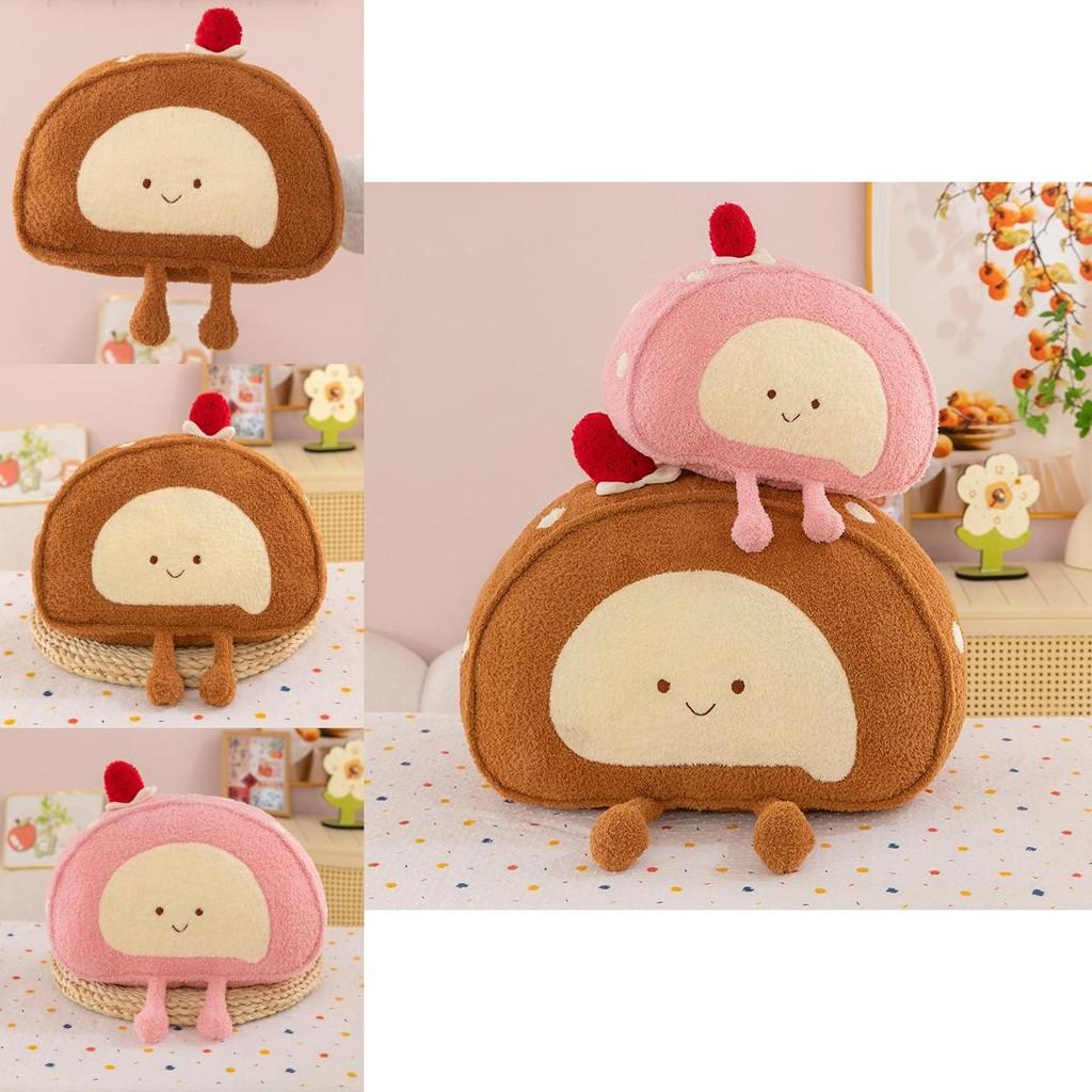 Cartoon Soft Swiss Roll Plush With Pp Cotton Filling For Kid Home Decor