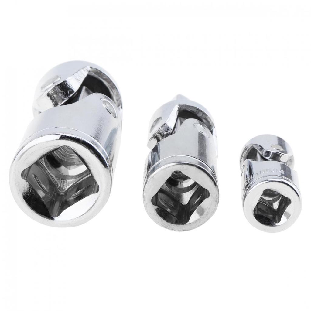 Buy 3pcs/set Universal Joint Socket Adaptor Bendy Knuckles Set 1/2in 1