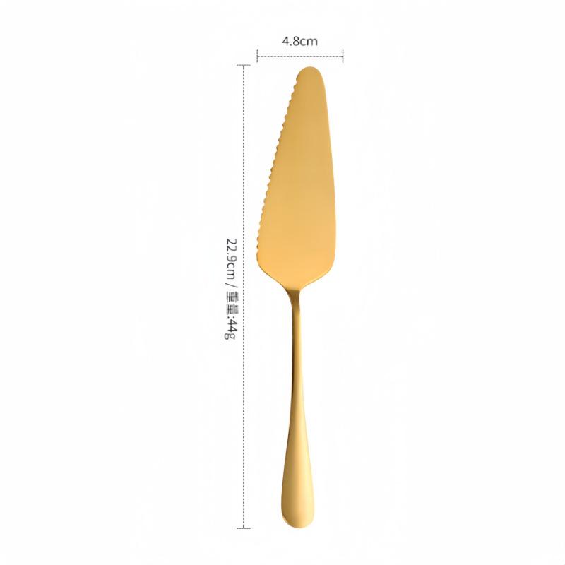 Stainless Steel Cake Knife & Spatula Set - Bread Knife & Pizza Cutter Baking Utensils