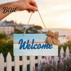 Retro Wooden Sign Welcome Decorative Sign Mediterranean Style Long-lasting Door Decoration Wall Mounted