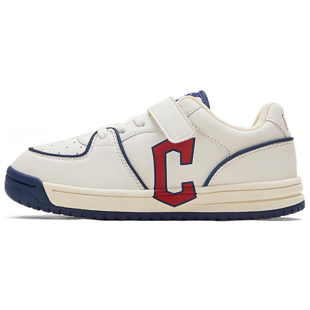 New MLB Anti Slip Wear Resistant Low Top Kids' Skateboarding Shoes White Kids' 7ASXCA33N-45WHS