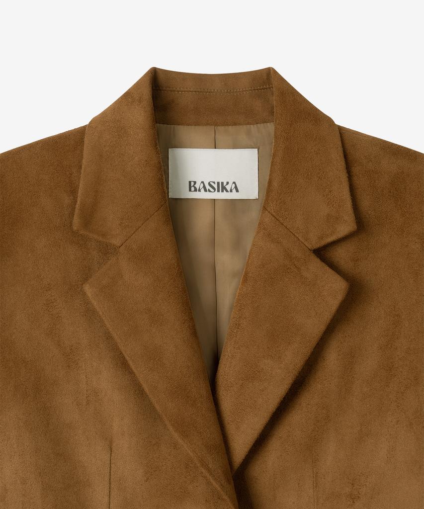 Basika Suede Single Jacket_Brown