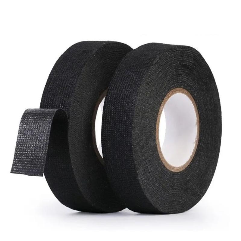 Wire Harness Automotive Cloth Tape Self-Adhesive Felt Cloth Electrical Tape Heat Resistant Harness Tape Easy to Use