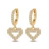 Women's 925 Silver Classic Gold Pearl Inlaid Earrings Elegant Suitable For Engagement Wedding Party Exquisite Jewelry