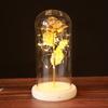 11K gold foil glass cover rose ornament, creative Mother's Day Valentine's Day birthday gift immortal bouquet