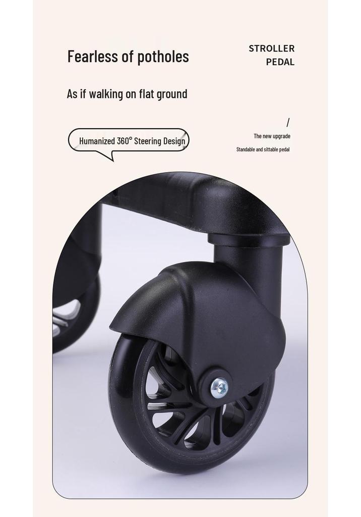 Widened & Elevated Universal Baby Stroller Pedal for Second Child