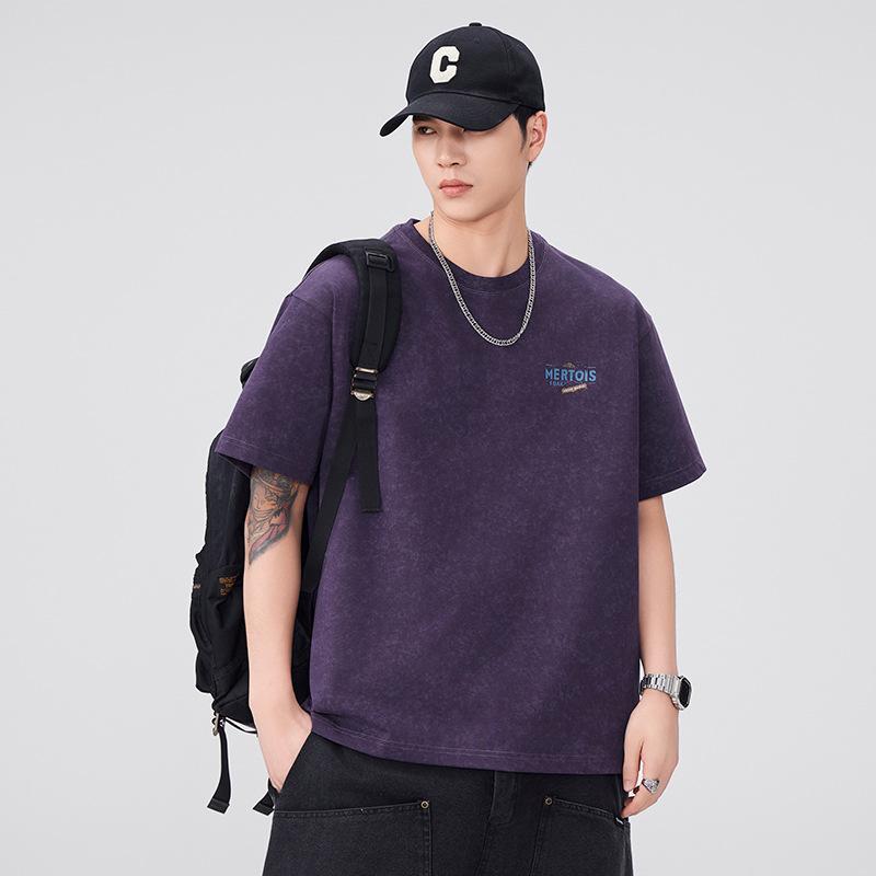 New American Pure Cotton Short-sleeved T-shirt for Men In Summer