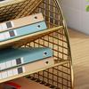 Fan Shaped File Organizer Desktop Holder Stand 6 Layers Shelf Large Capacity Tabletop Sorter Storage
