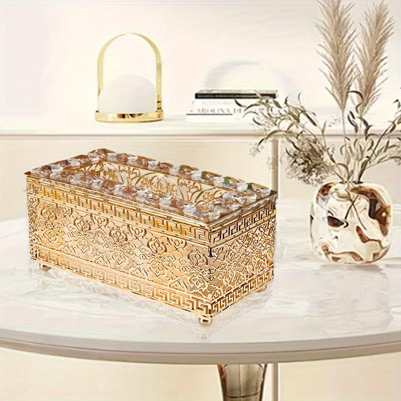European-style Napkin Dispenser Bedroom Office El Cafe Coffee Square Crystal Cube Bar Napkin Box Tissue Box