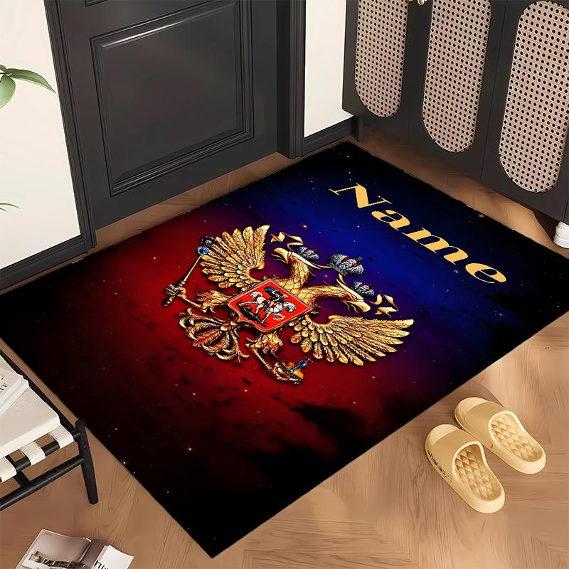 Russian double-headed eagle (1) Personalized name Office Carpet Stylish Decor for Living Room Bedroom Kitchen