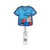 Cute Nurse Scrub Retractable Badge Reel, Acrylic Medical ID Holder for Nurses Doctors Healthcare Workers