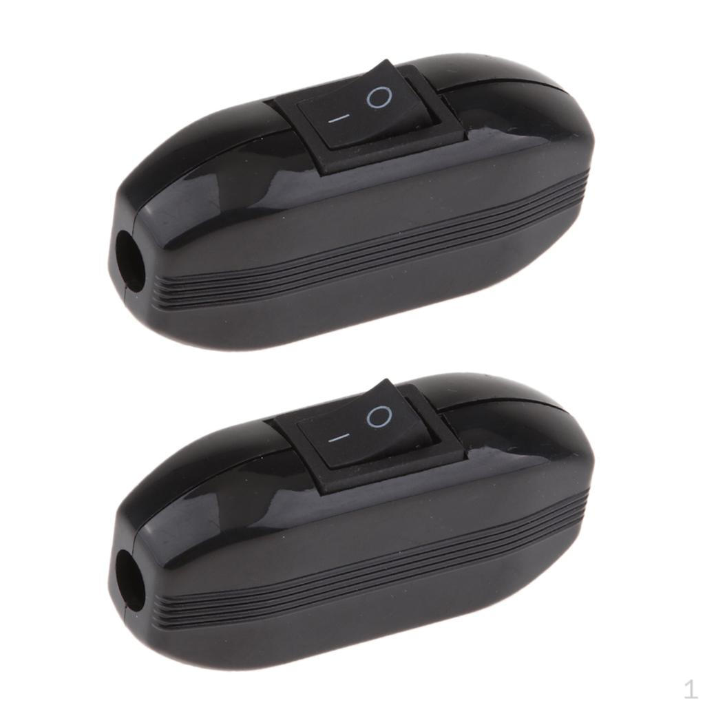 

2 PIECES in A BLK ROCKER SWITCH for TABLE STANDARDS LAMPS