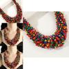 Creative Colored Wooden Bead Woven Necklace Neck Accessories For Casual Daily Use