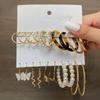 IF ME Korean Butterfly Pearl Stud Earrings Fashion Leopard Hoop Earring Women Jewelry Accessories